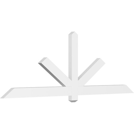 Ekena Millwork Kennewick Architectural Grade PVC Gable Bracket, 84"W x 28"H x 2"D x 4"F, 8/12 Pitch GBP084X28X0204KEN00